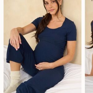 Elegant BLACK Maternity Pajama Set